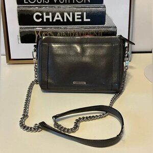 Rebecca Minkoff Gray leather chain strap crossbody
